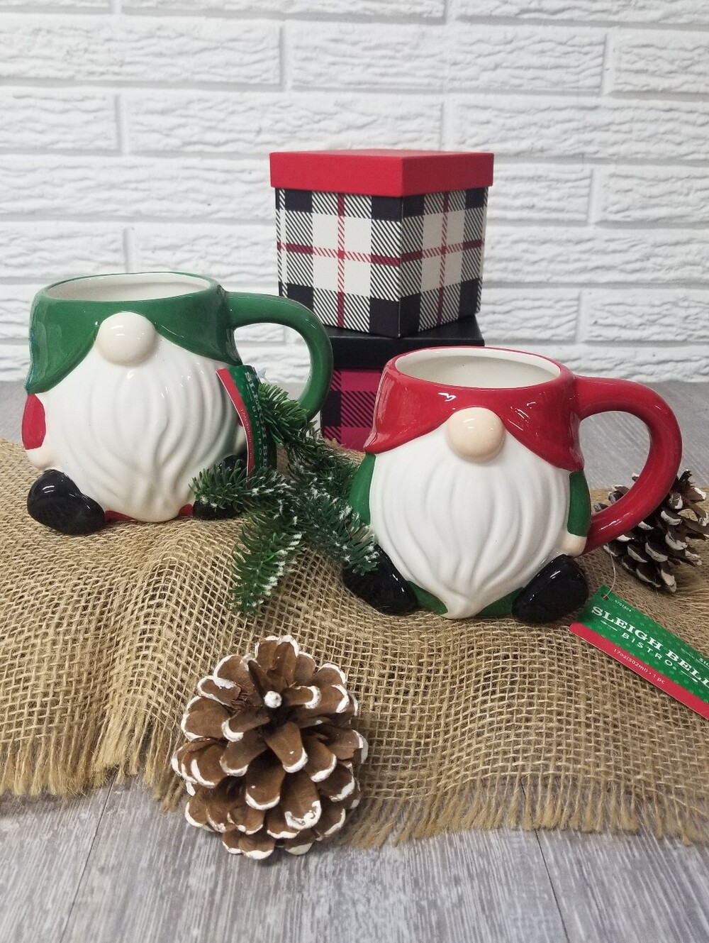 Sleigh Bell Bistro Gnome Mugs ( With Minor Call Out)